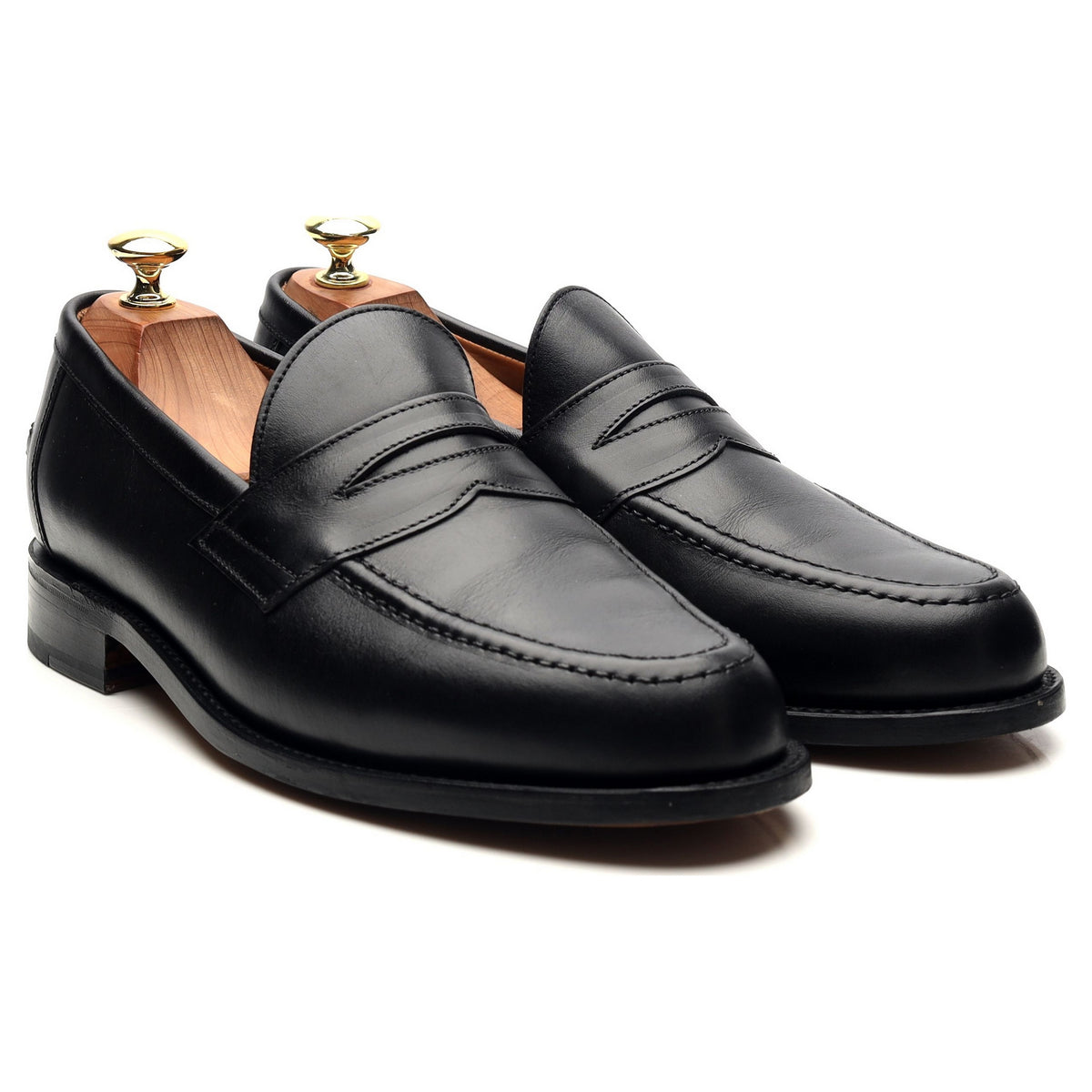 &#39;Aldwych&#39; Black Leather Loafers UK 8.5 F