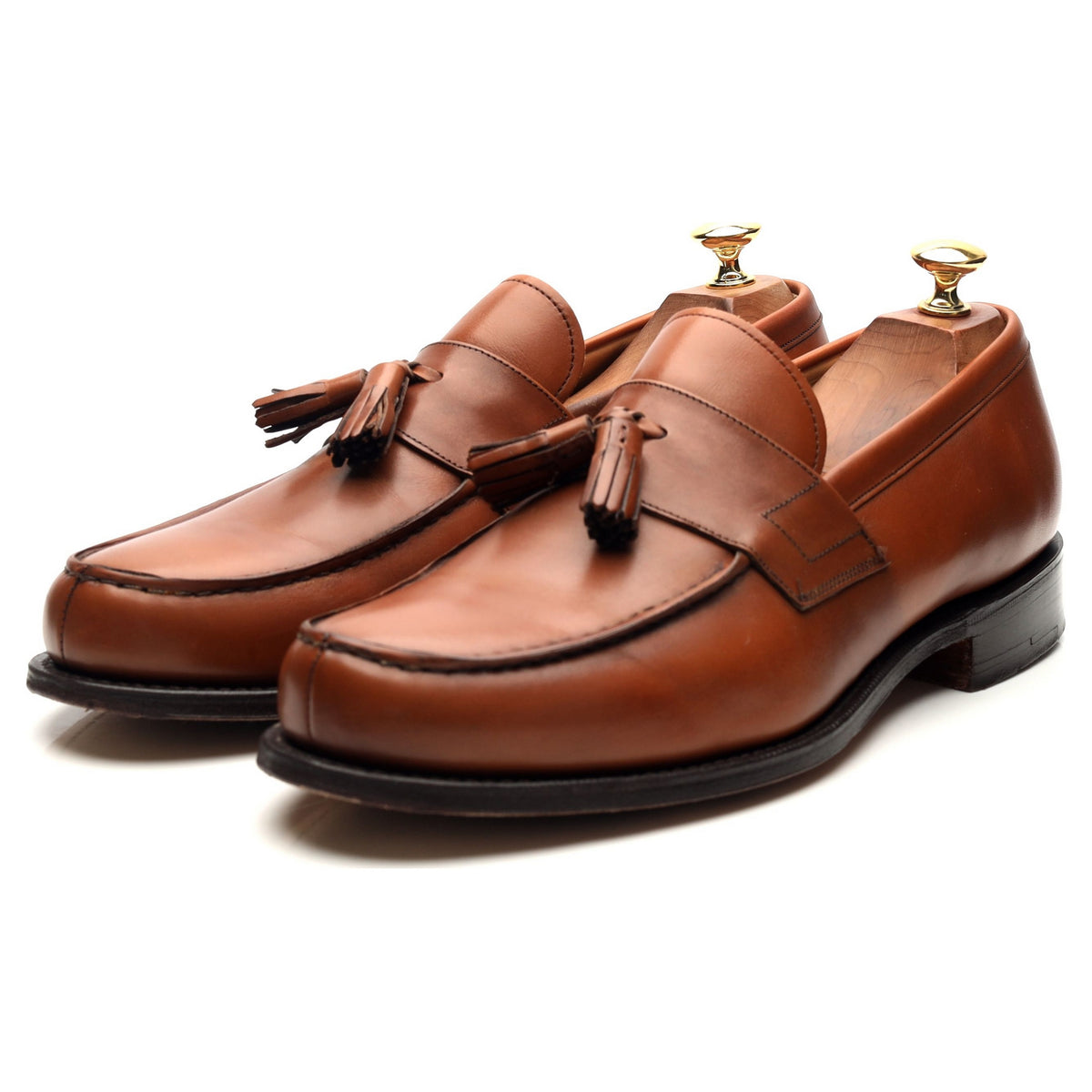 &#39;Radley&#39; Tan Brown Leather Tassel Loafers UK 9.5 F