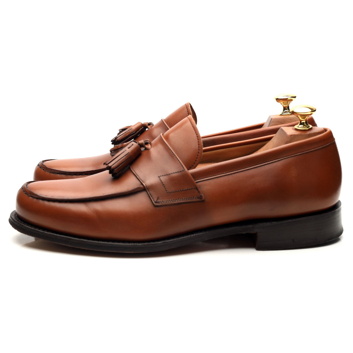 &#39;Radley&#39; Tan Brown Leather Tassel Loafers UK 9.5 F