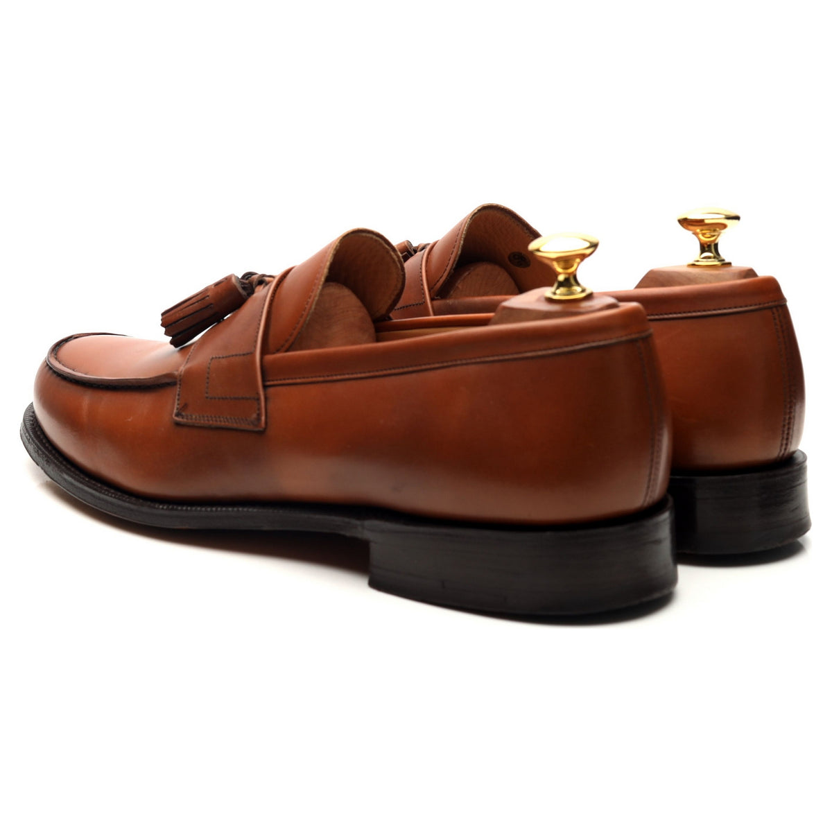 &#39;Radley&#39; Tan Brown Leather Tassel Loafers UK 9.5 F