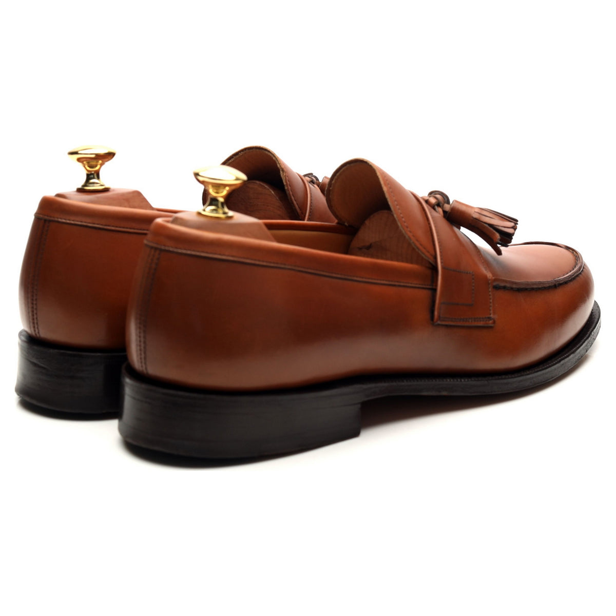 &#39;Radley&#39; Tan Brown Leather Tassel Loafers UK 9.5 F