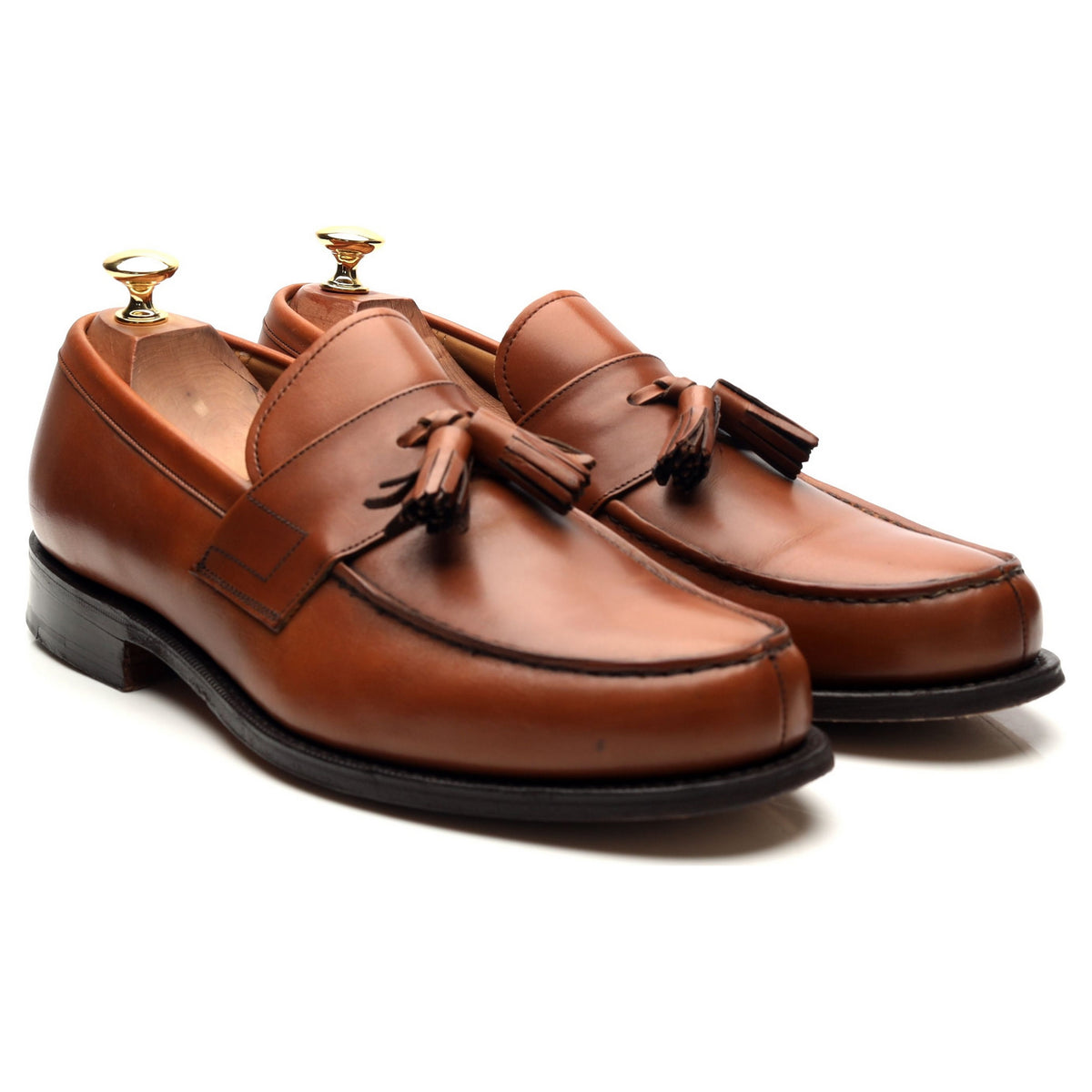 &#39;Radley&#39; Tan Brown Leather Tassel Loafers UK 9.5 F