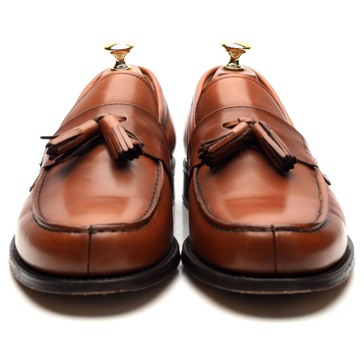 &#39;Radley&#39; Tan Brown Leather Tassel Loafers UK 9.5 F