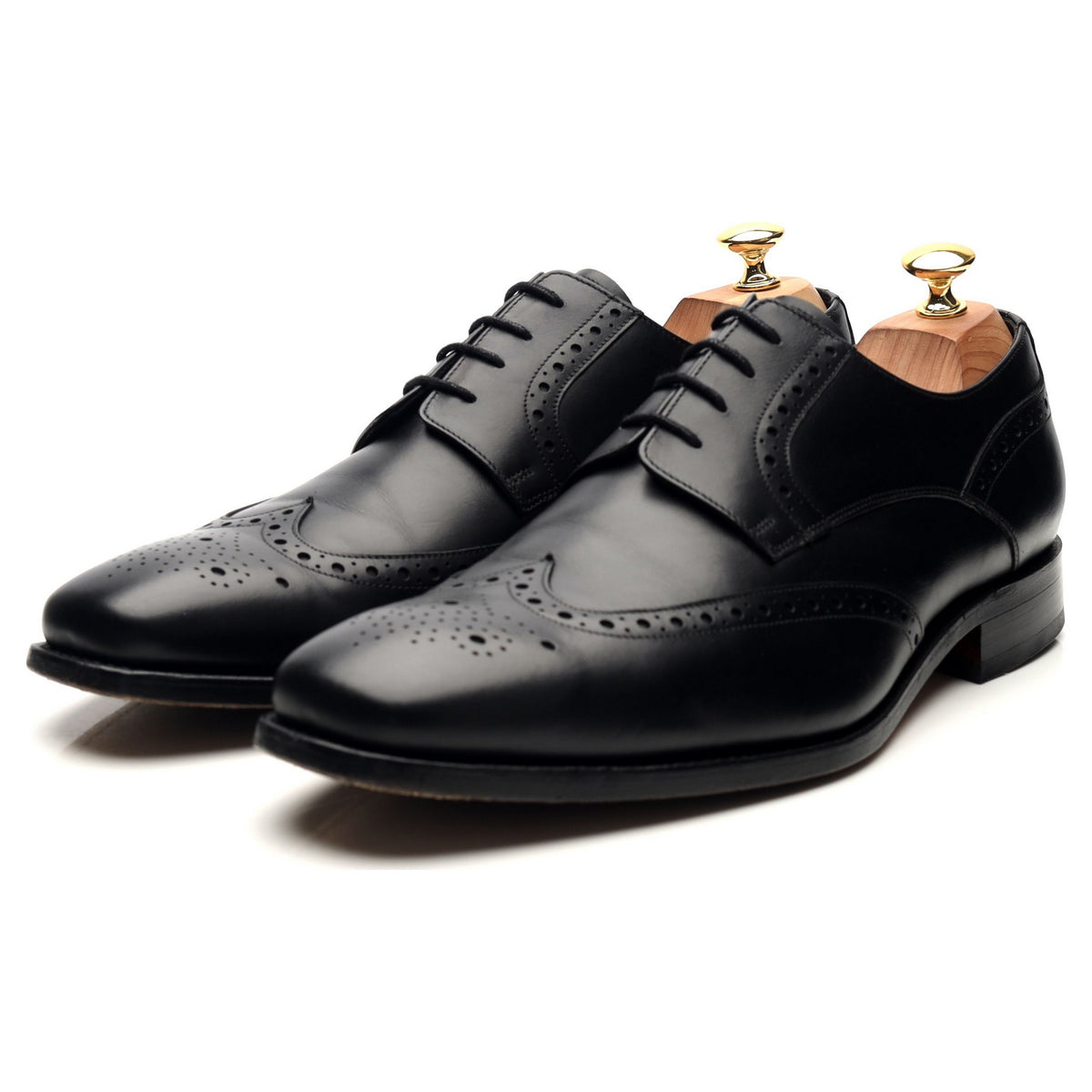 &#39;Toddington&#39; Black Leather Derby Brogues UK 10.5 G