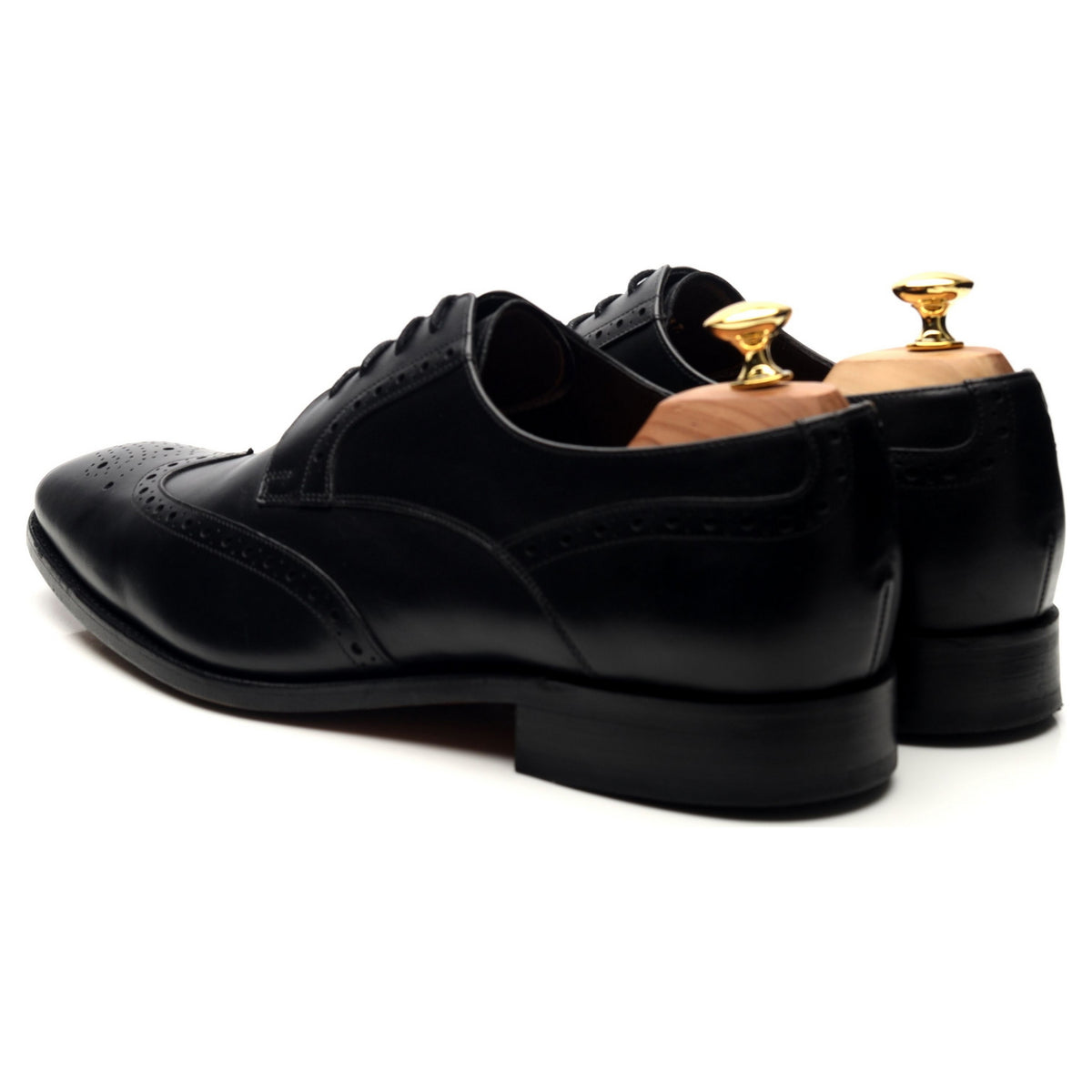 &#39;Toddington&#39; Black Leather Derby Brogues UK 10.5 G