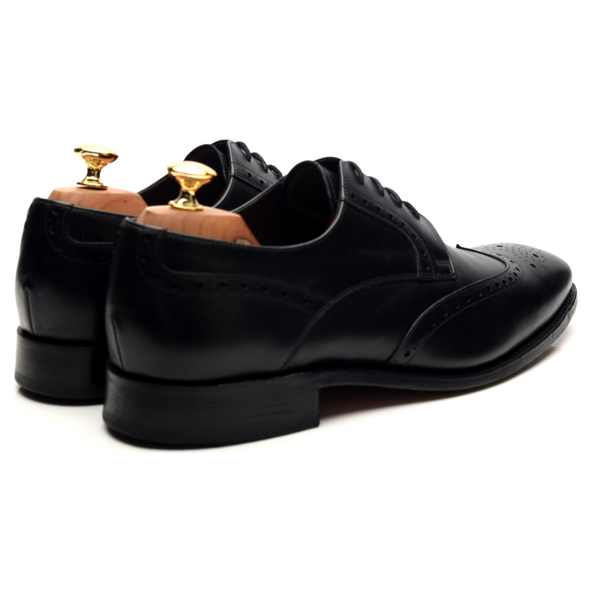 &#39;Toddington&#39; Black Leather Derby Brogues UK 10.5 G