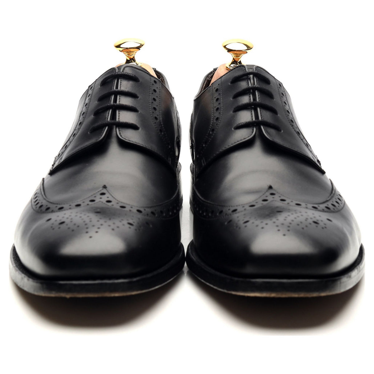 &#39;Toddington&#39; Black Leather Derby Brogues UK 10.5 G