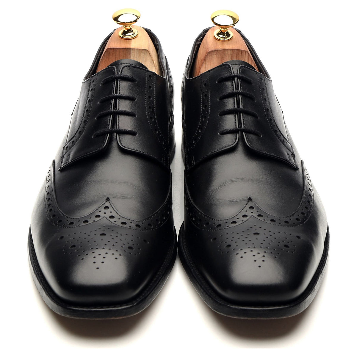 &#39;Toddington&#39; Black Leather Derby Brogues UK 10.5 G