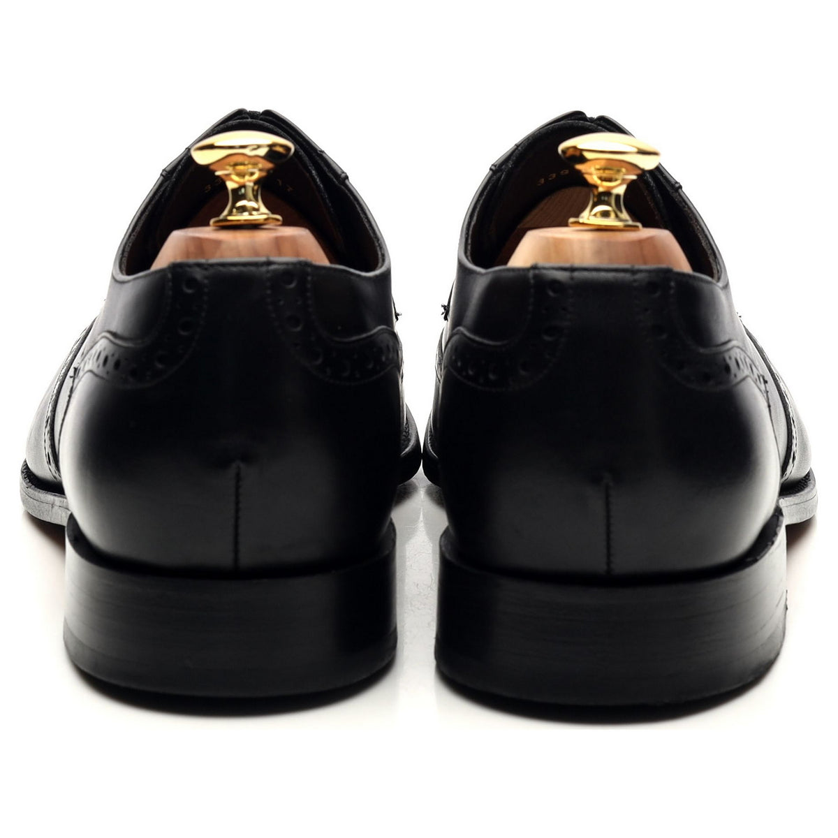 &#39;Toddington&#39; Black Leather Derby Brogues UK 10.5 G