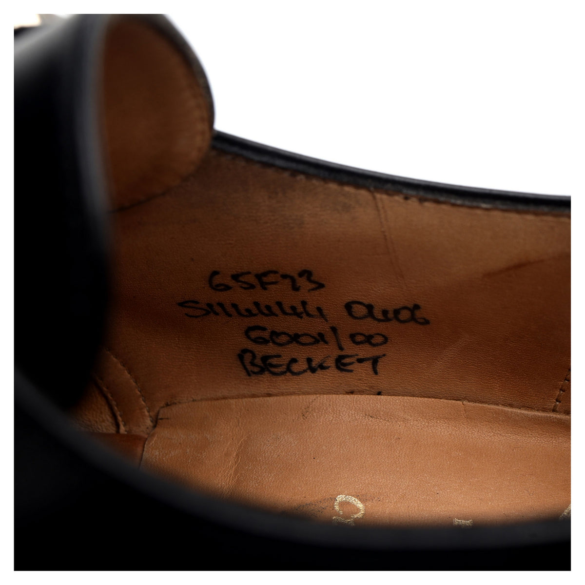 &#39;Becket&#39; Black Leather Monk Strap UK 6.5 F