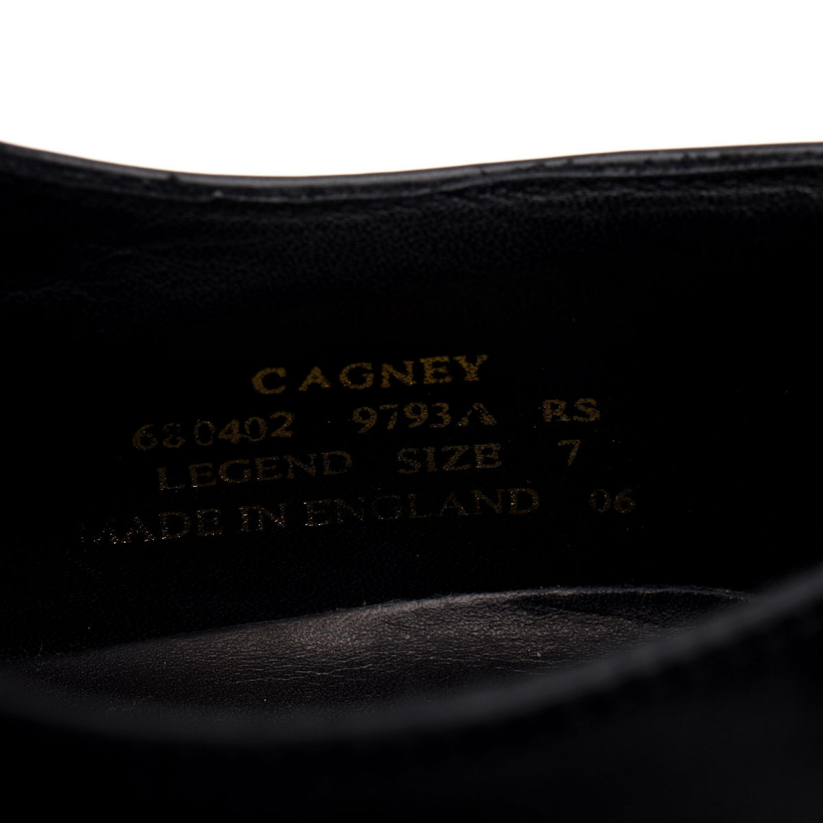 &#39;Cagbey&#39; Black Leather Oxford UK 7 F