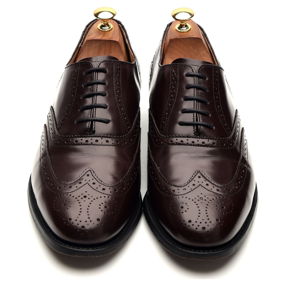 &#39;Glasgow&#39; Burgundy Leather Oxford Brogues UK 9.5 G