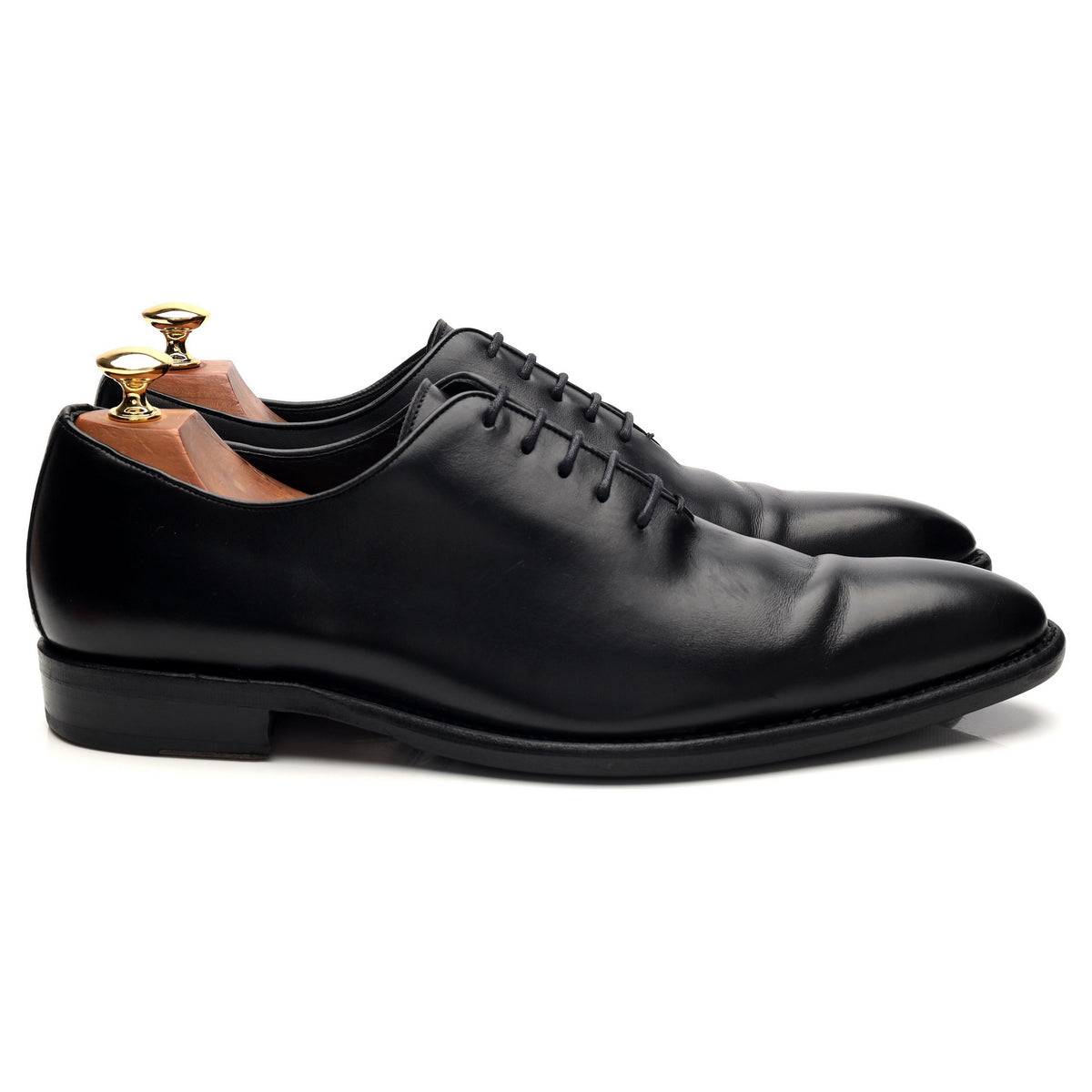 &#39;2585&#39; Black Leather Wholecut Oxford UK 9