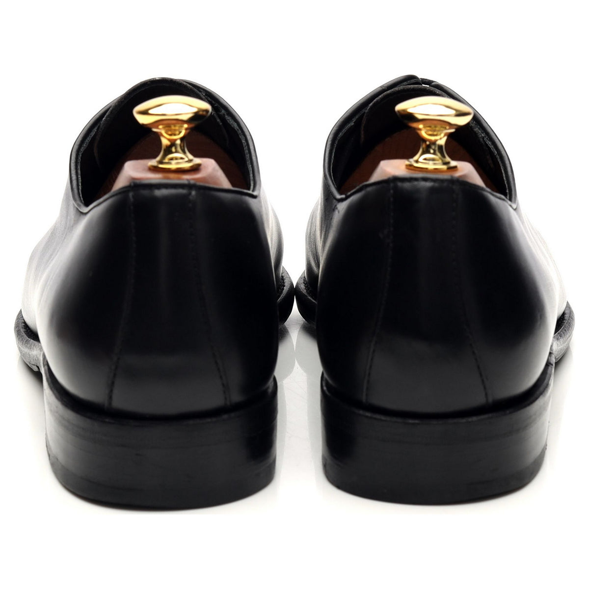 &#39;2585&#39; Black Leather Wholecut Oxford UK 9