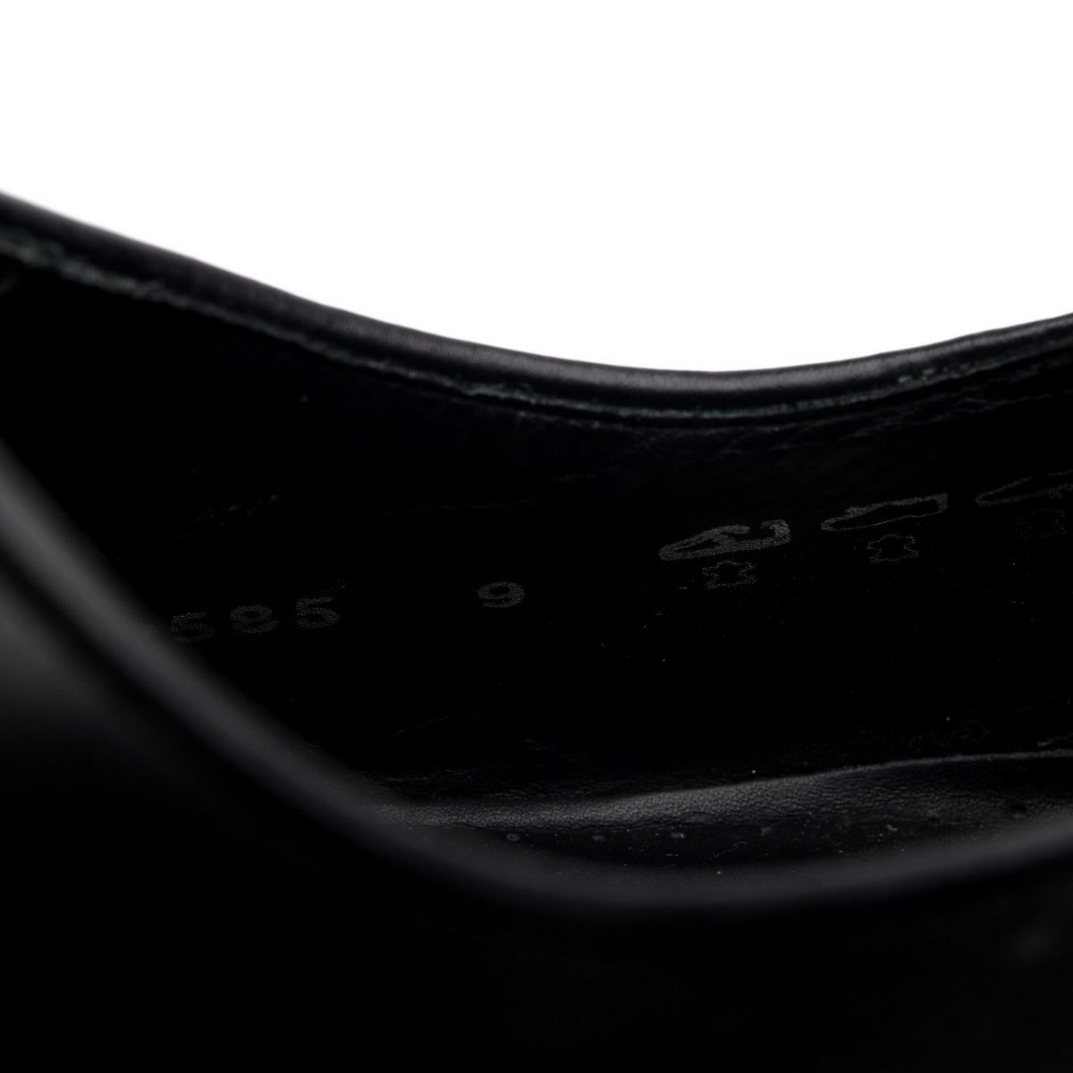 &#39;2585&#39; Black Leather Wholecut Oxford UK 9