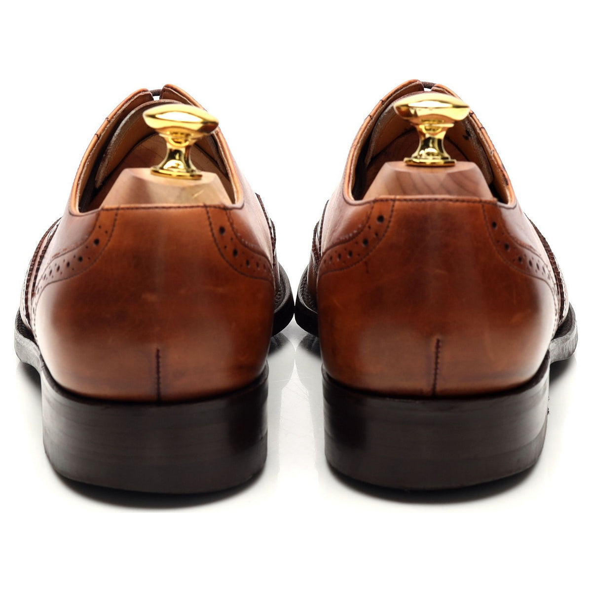 &#39;Glasgow&#39; Tan Brown Leather Oxford Brogues UK 7 G