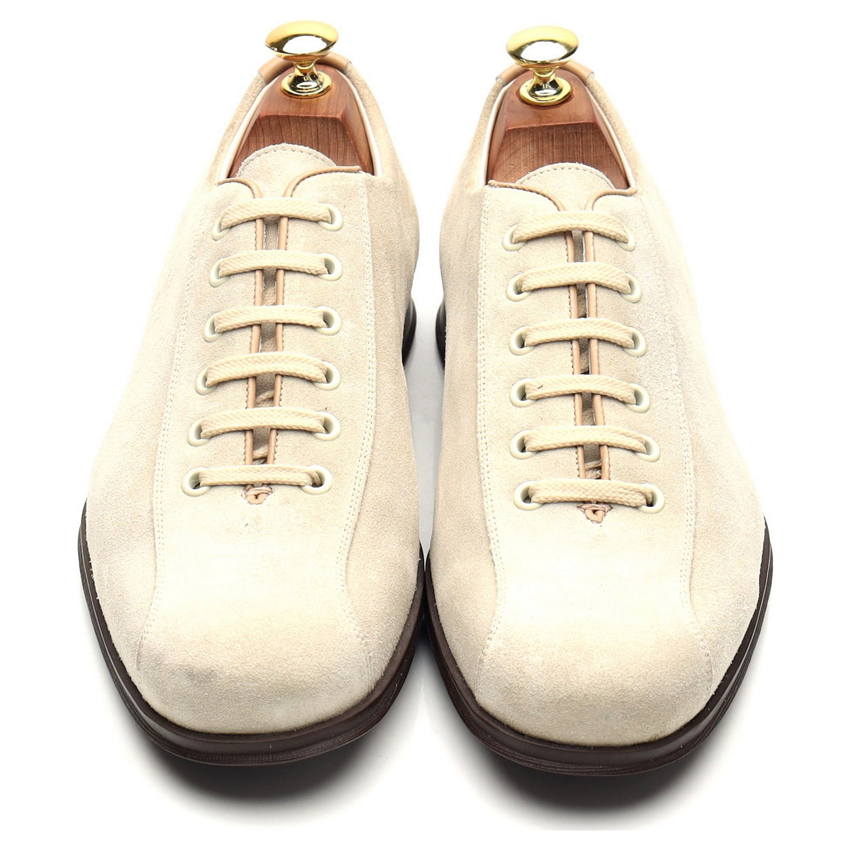&#39;Epsom&#39; Beige Suede Sneakers UK 8 F