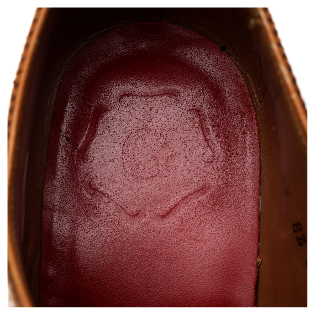 &#39;Stanley&#39; Tan Brown Leather Oxford Brogues UK 8.5 G