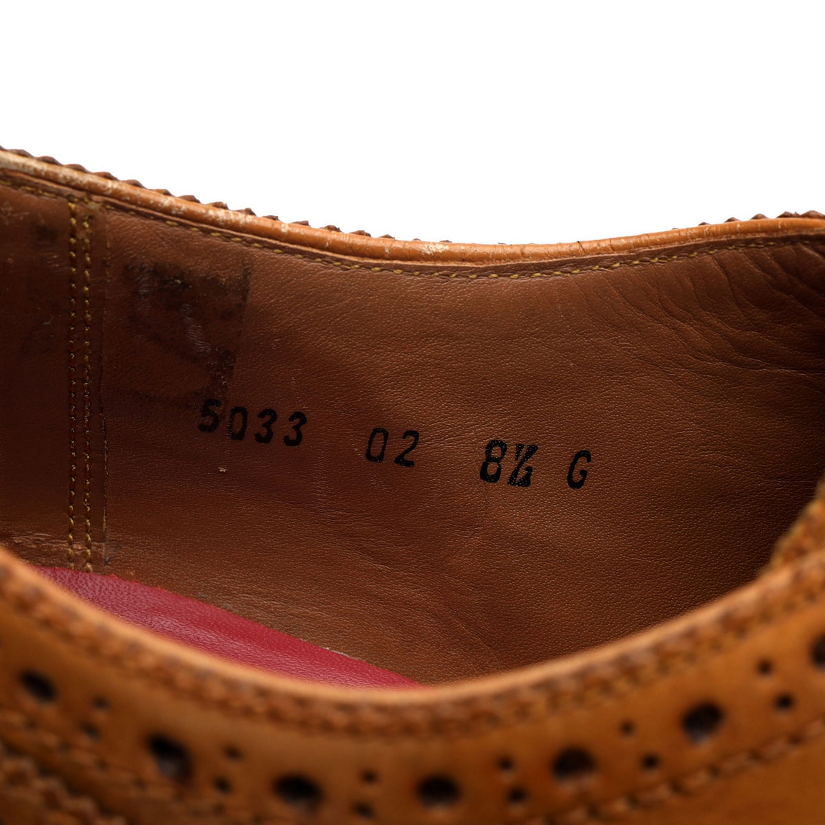 &#39;Stanley&#39; Tan Brown Leather Oxford Brogues UK 8.5 G