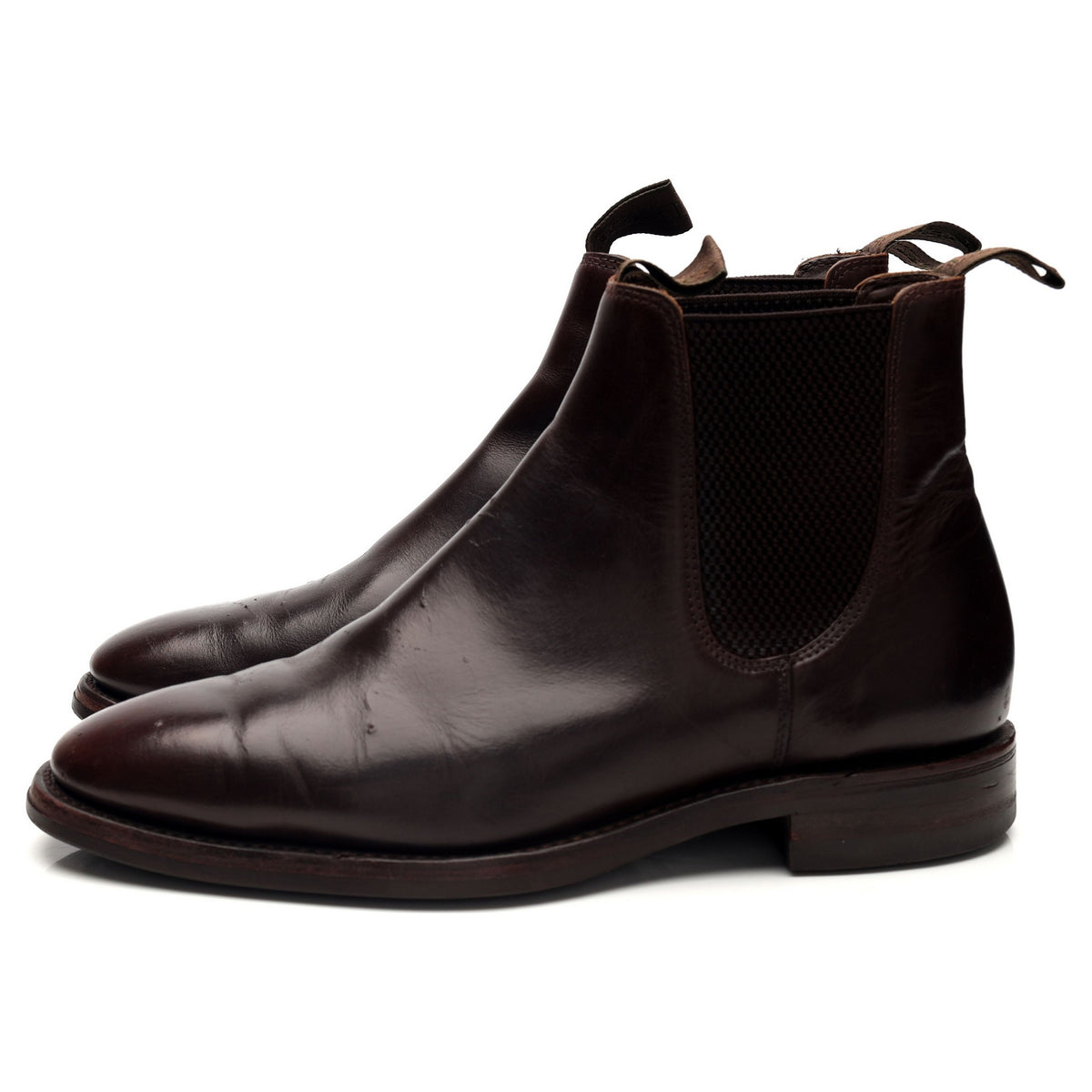 1880 &#39;Chatsworth&#39; Dark Brown Leather Chelsea Boots UK 7.5 G