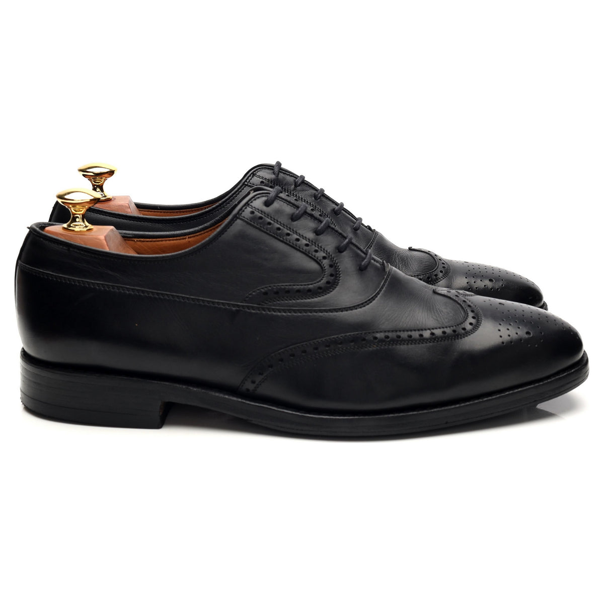 2000 Black Leather Oxford Brogues UK 9.5 F