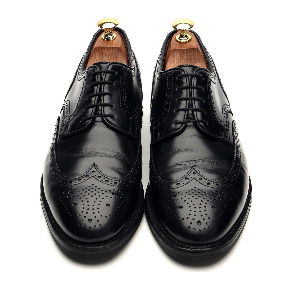 Black Leather Derby Brogues UK 8