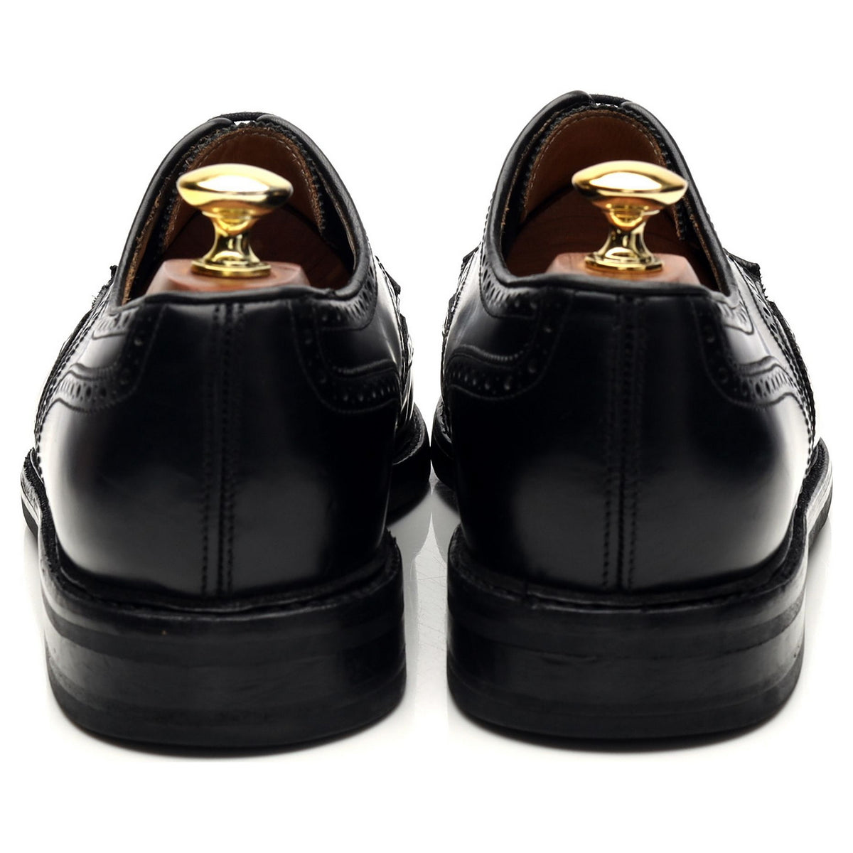 Black Leather Derby Brogues UK 8