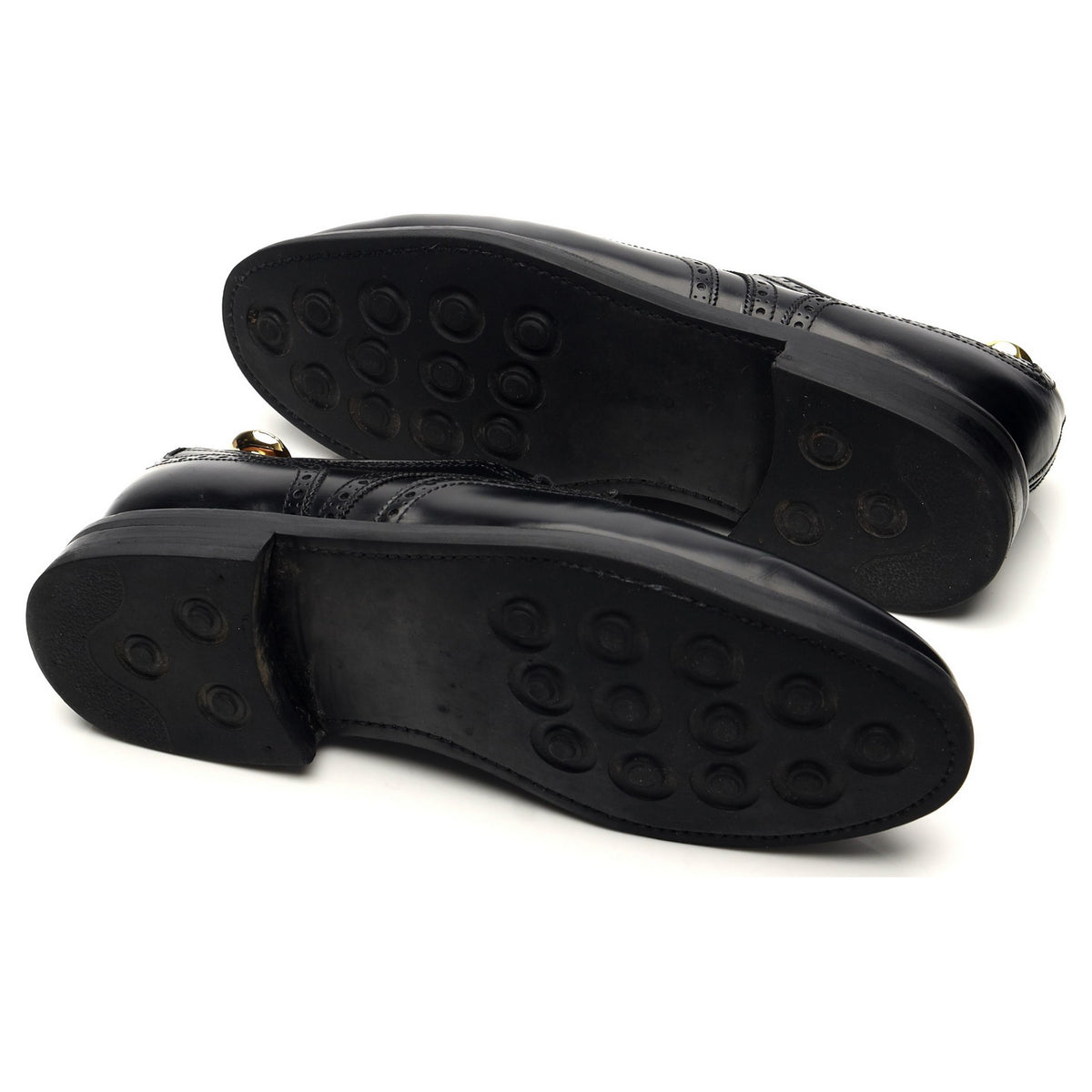 Black Leather Derby Brogues UK 8