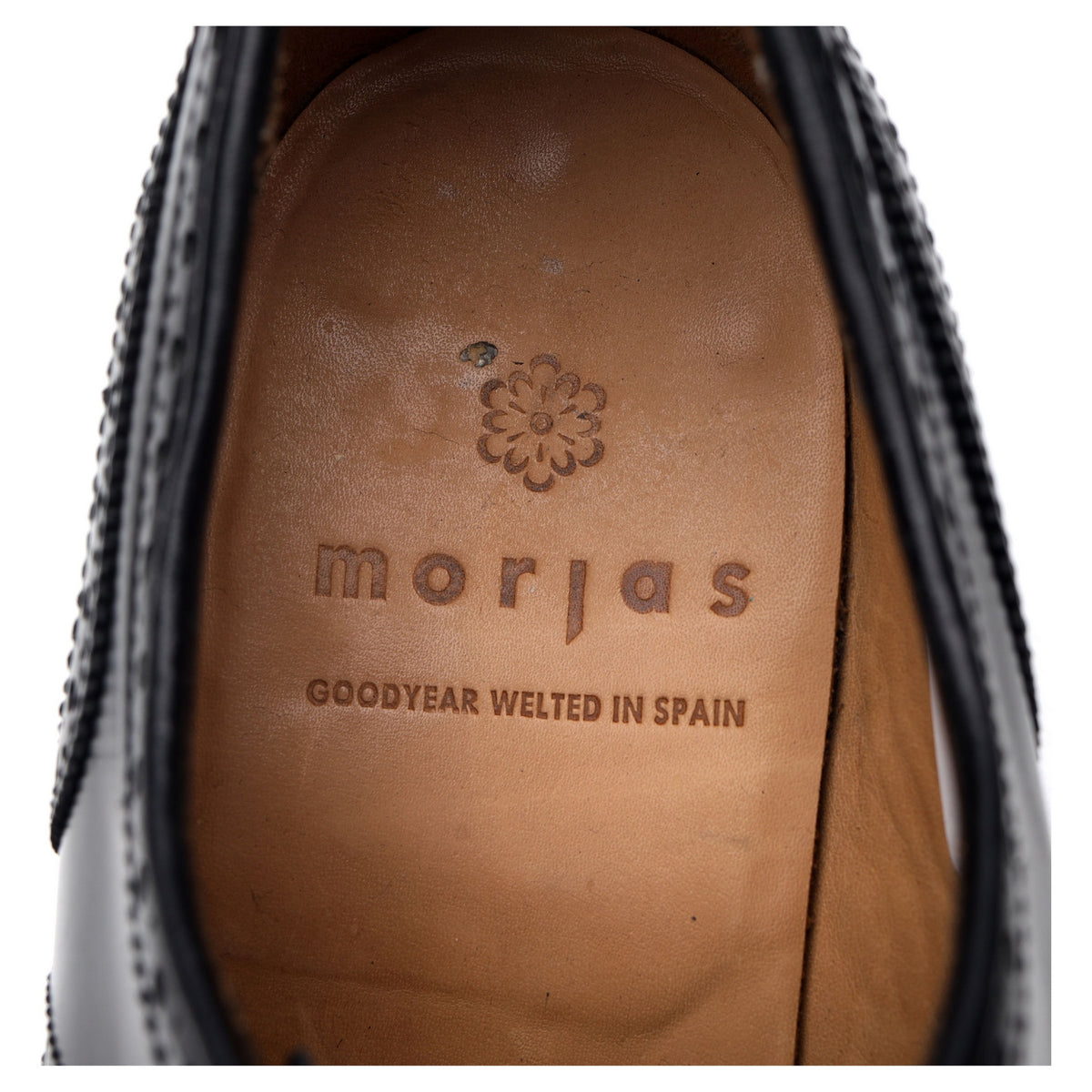 Black Leather Derby Brogues UK 8