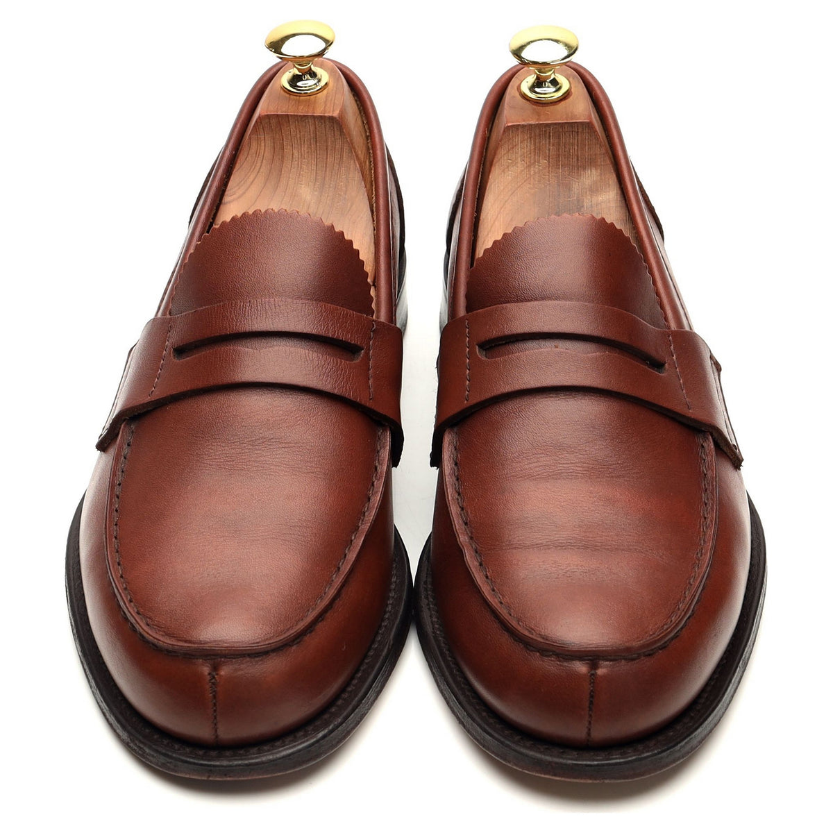 &#39;Arena&#39; Tan Brown Leather Loafers UK 8 G