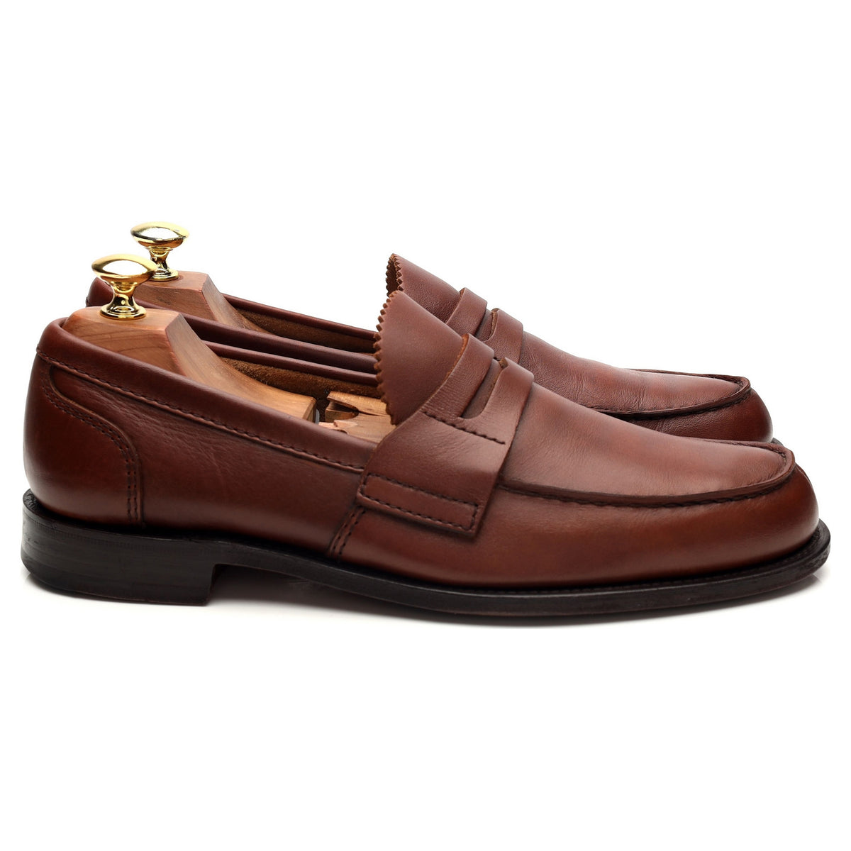 &#39;Arena&#39; Tan Brown Leather Loafers UK 8 G