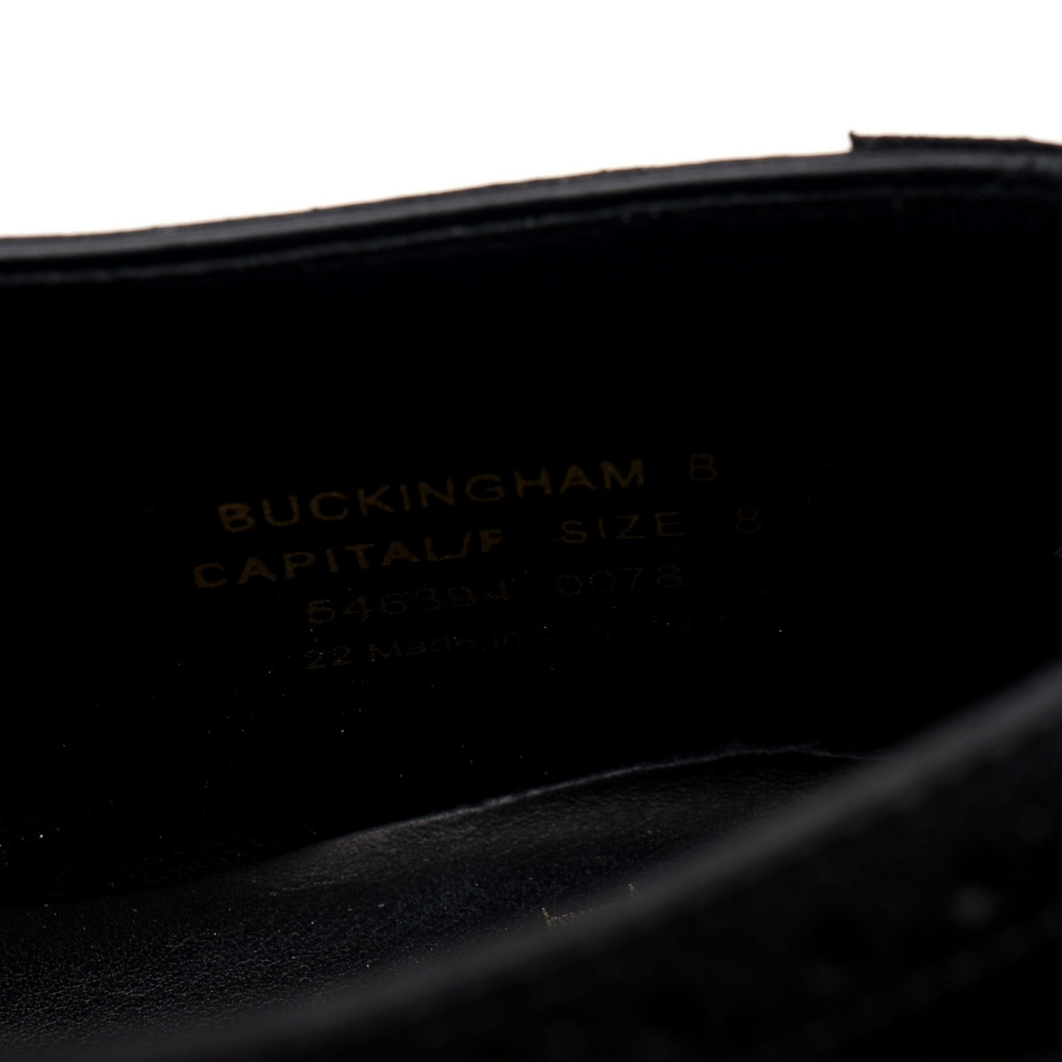 1880 &#39;Buckingham&#39; Black Leather Oxford Brogues UK 8 F