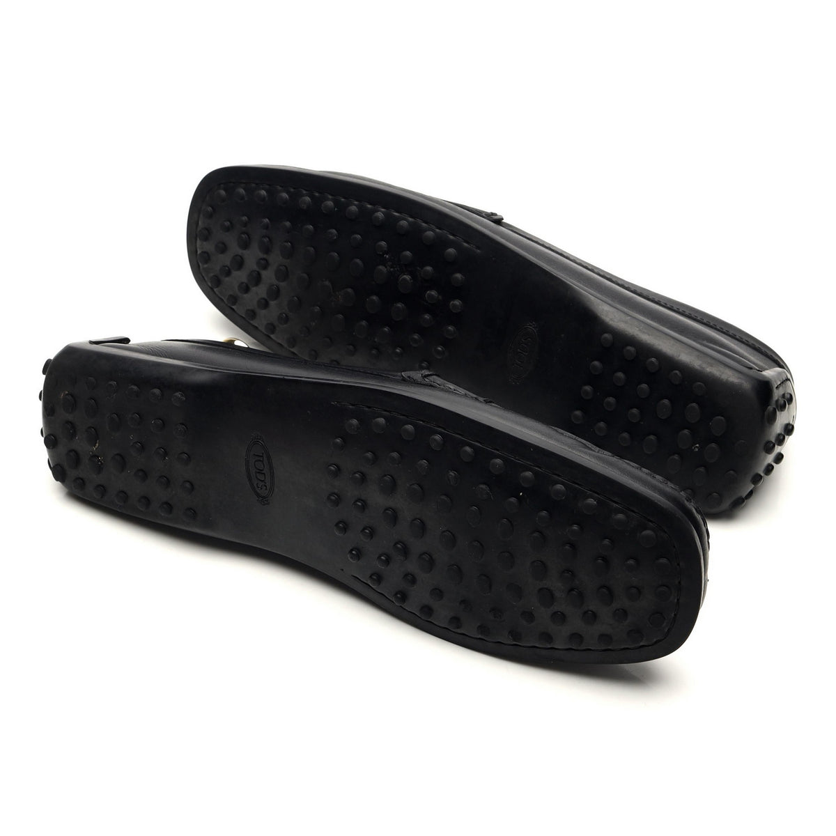 Black Leather Driving Loafers UK 9