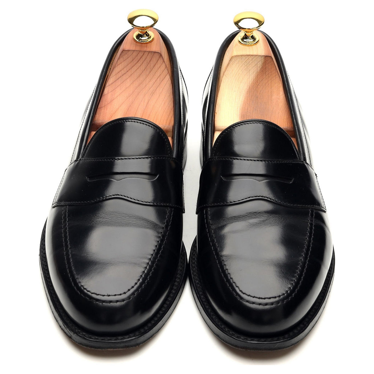 Charles Tywhitt Black Leather Loafers UK 7.5 F