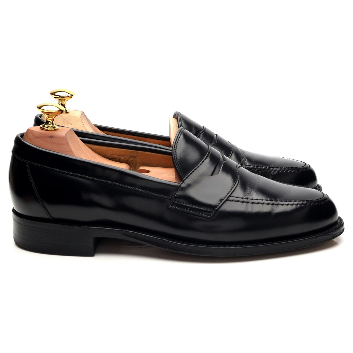 Charles Tywhitt Black Leather Loafers UK 7.5 F