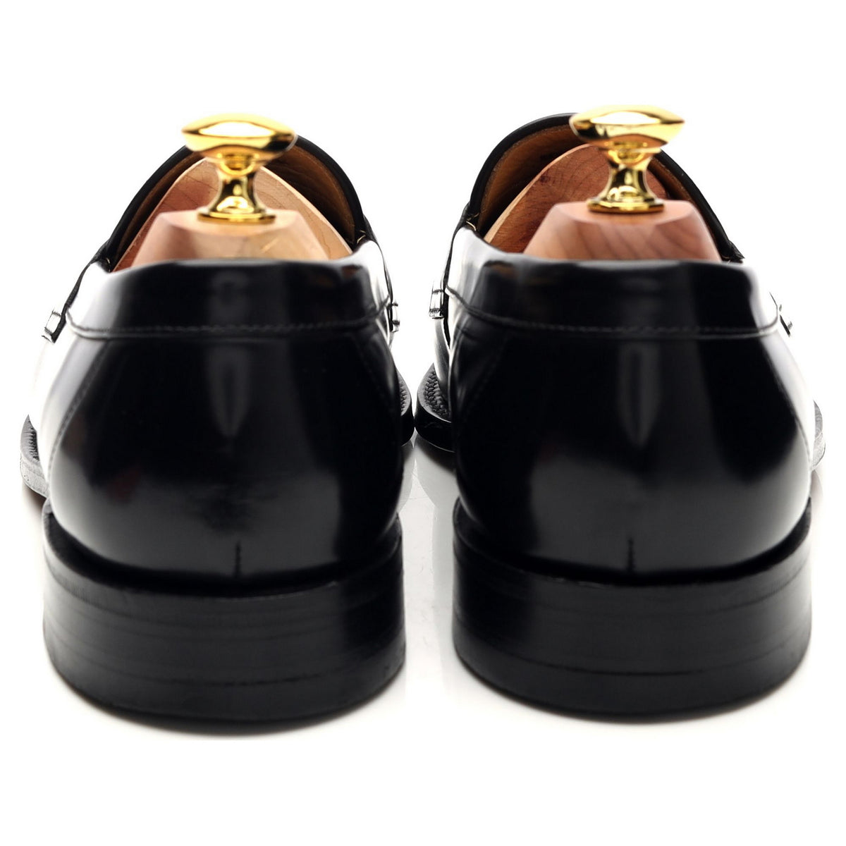 Charles Tywhitt Black Leather Loafers UK 7.5 F