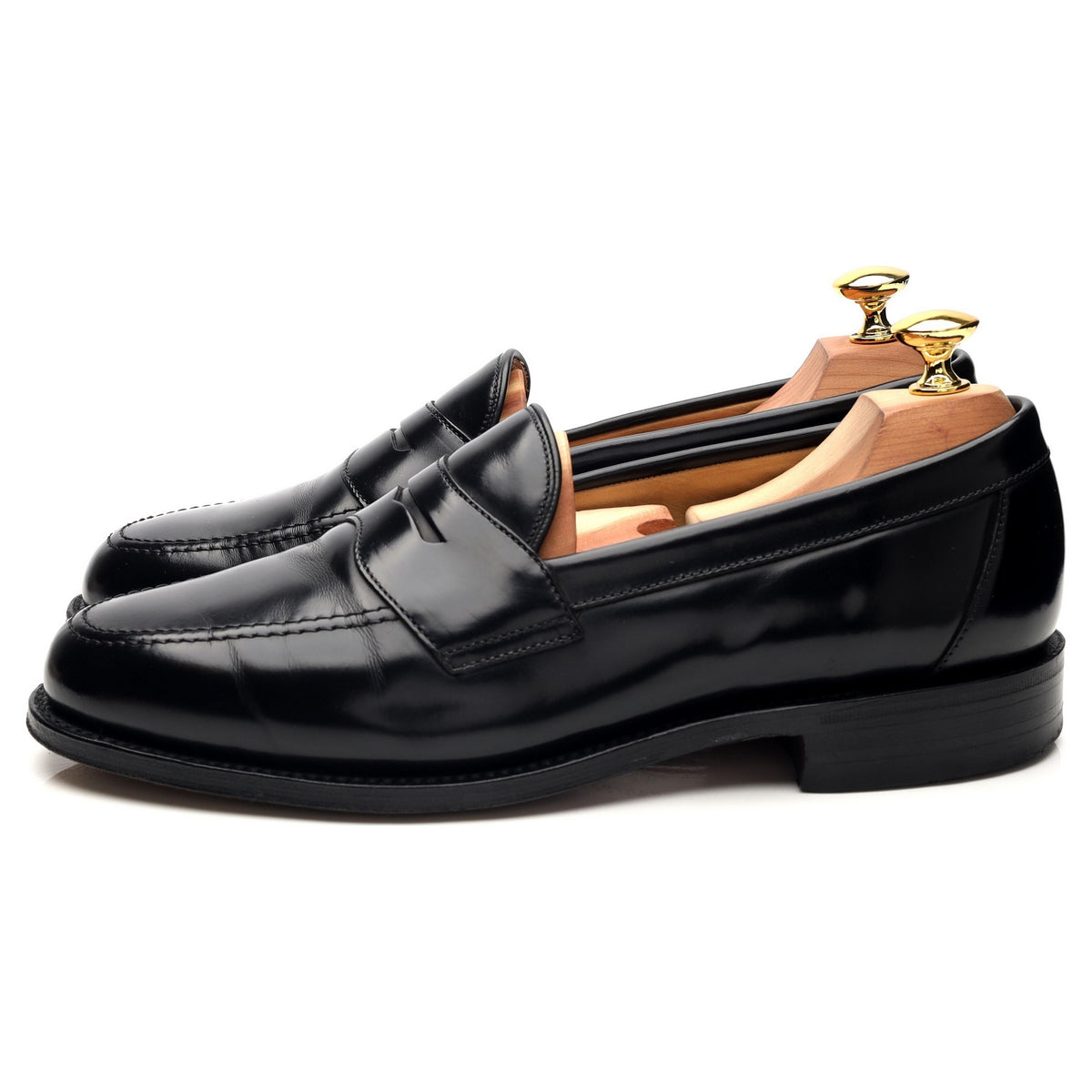 Charles Tywhitt Black Leather Loafers UK 7.5 F