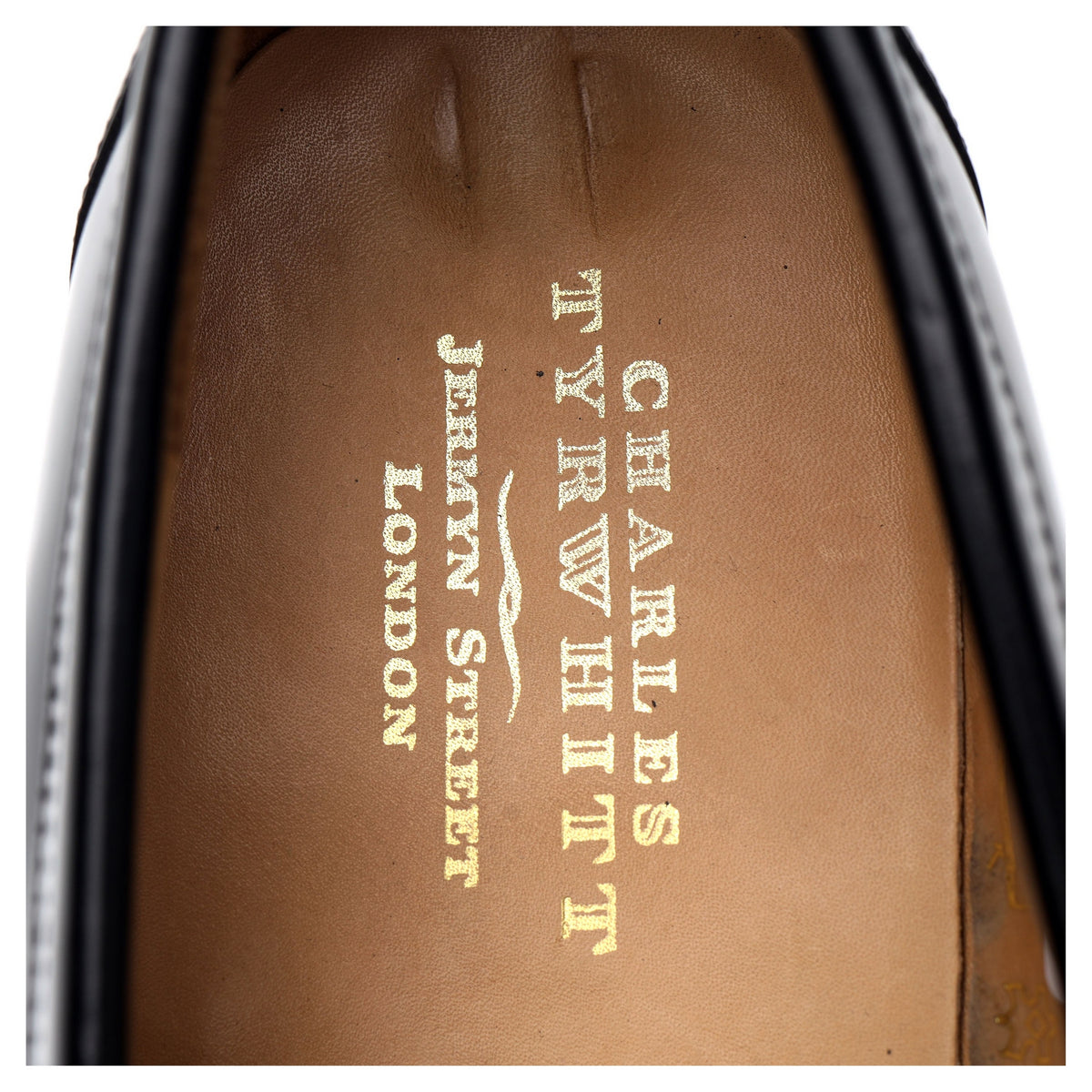 Charles Tywhitt Black Leather Loafers UK 7.5 F