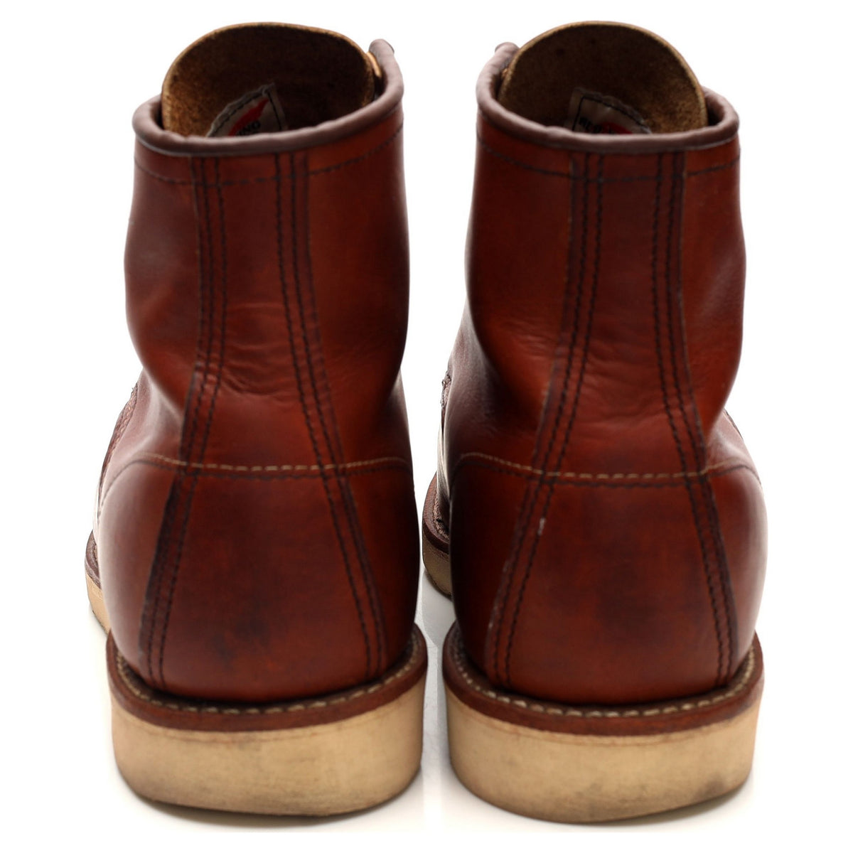 &#39;875&#39; Tan Brown Leather Moc Toe Boots UK 8 US 9 D
