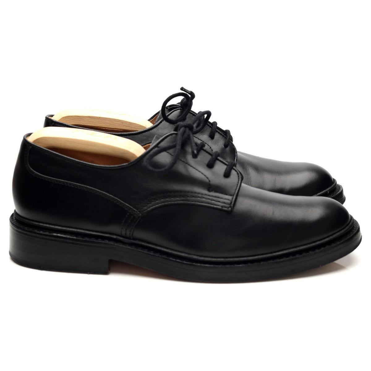 &#39;Woodstock&#39; Black Leather Derby UK 7.5