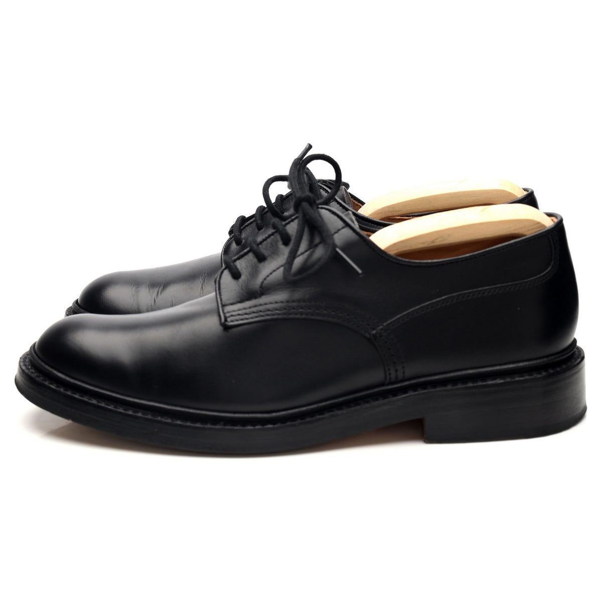 &#39;Woodstock&#39; Black Leather Derby UK 7.5