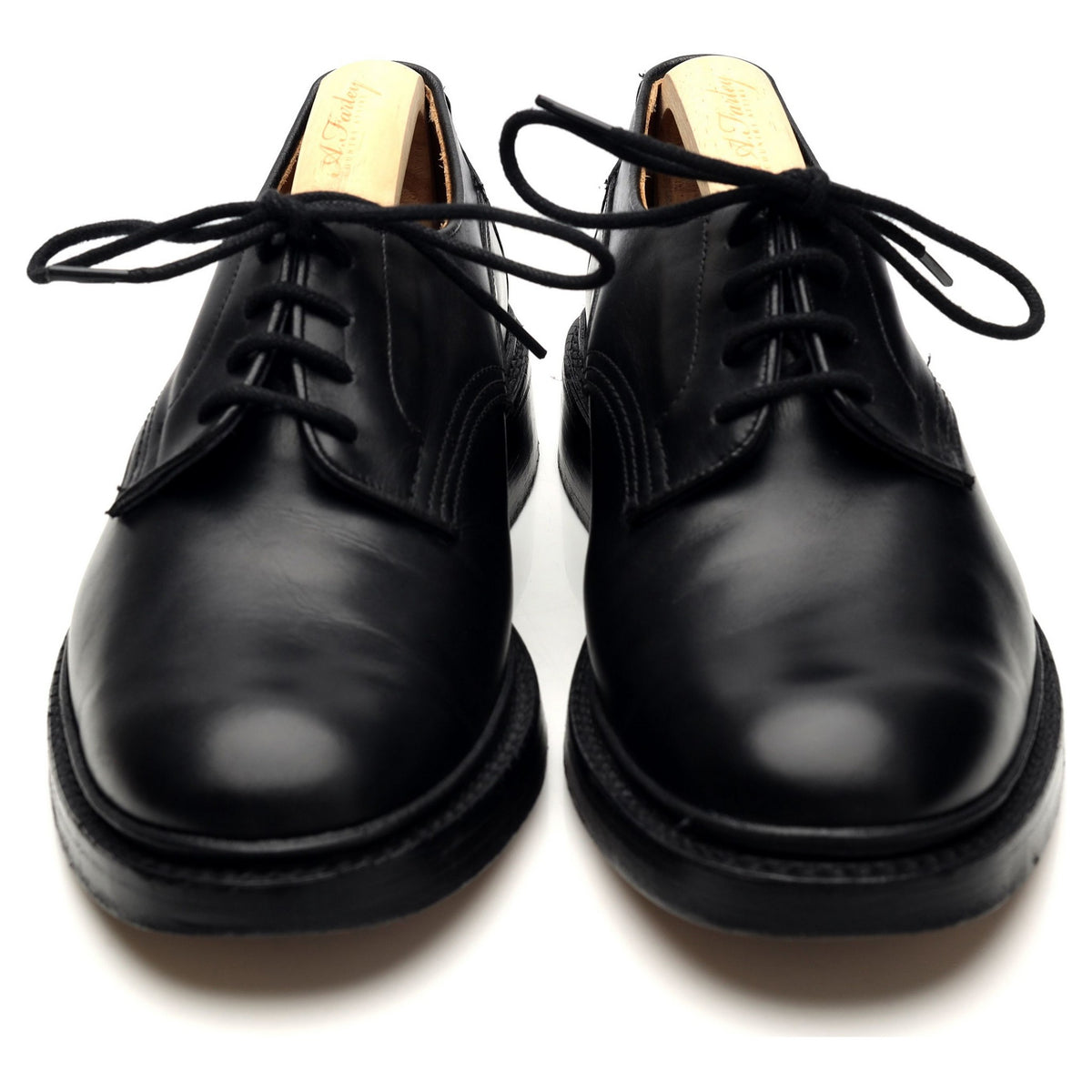 &#39;Woodstock&#39; Black Leather Derby UK 7.5