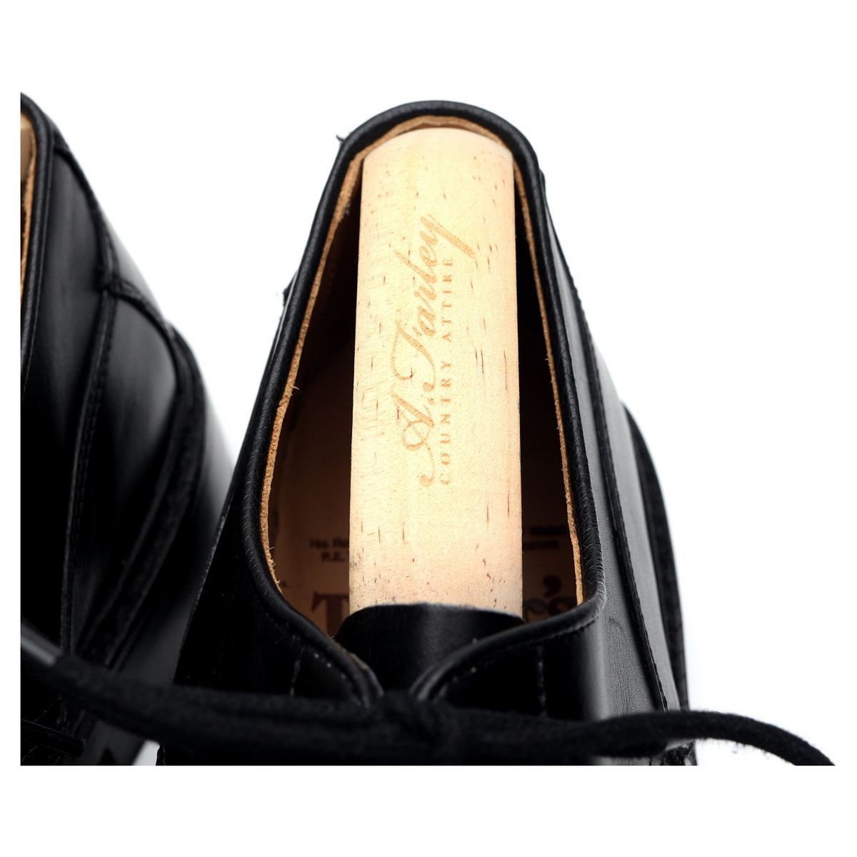 &#39;Woodstock&#39; Black Leather Derby UK 7.5