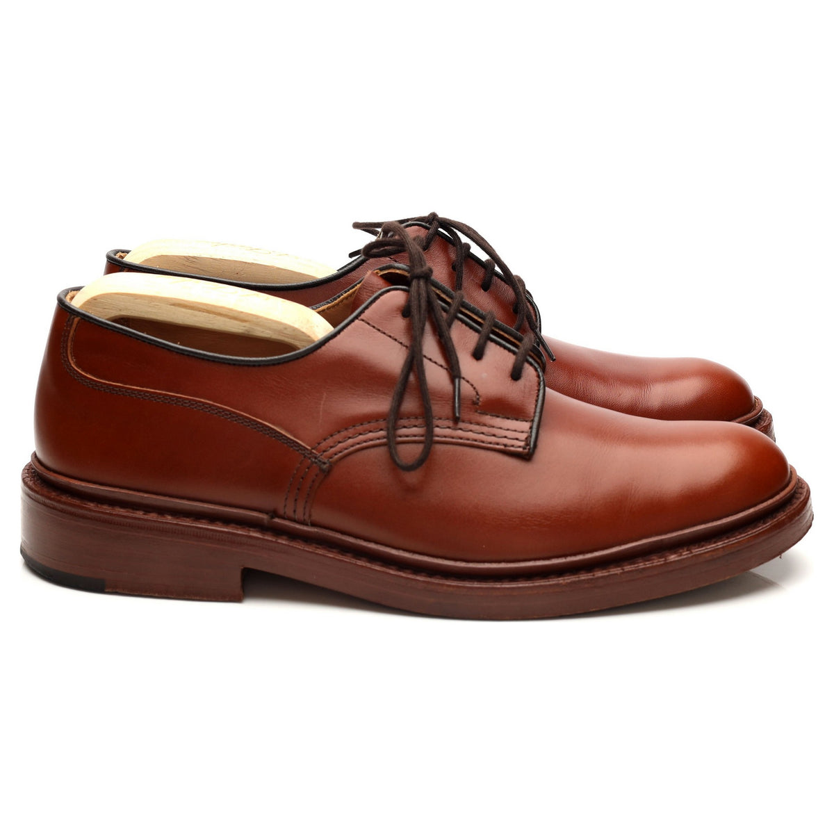 &#39;Woodstock&#39; Tan Brown Leather Derby UK 7.5