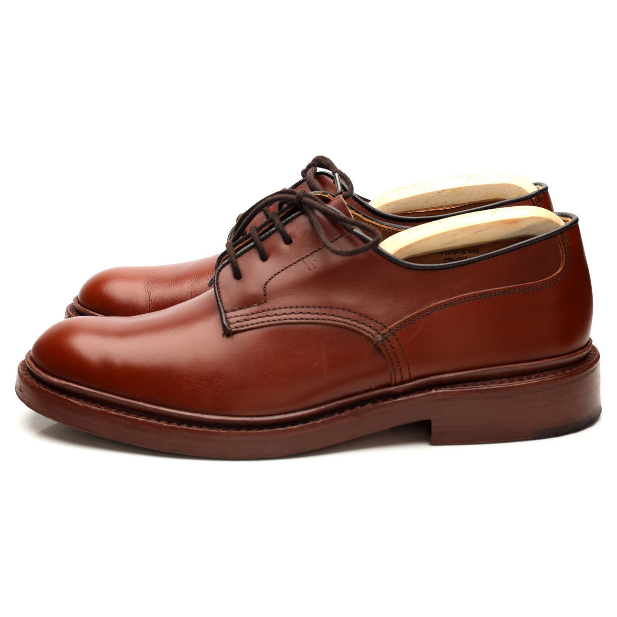 &#39;Woodstock&#39; Tan Brown Leather Derby UK 7.5