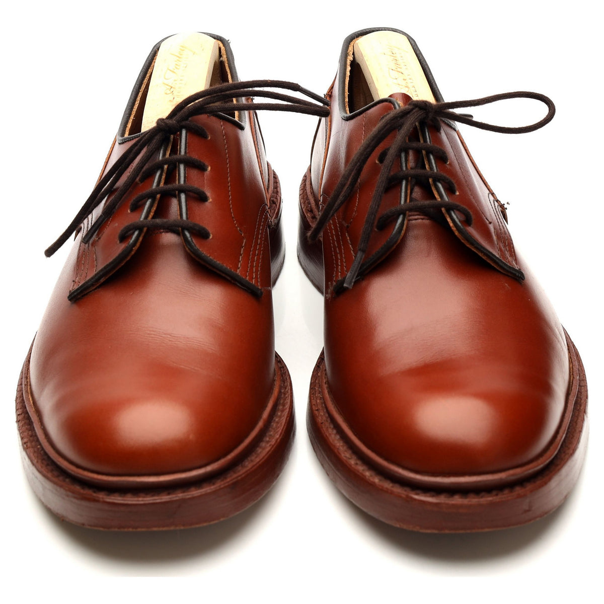 &#39;Woodstock&#39; Tan Brown Leather Derby UK 7.5
