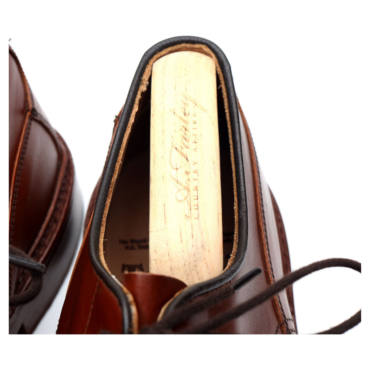 &#39;Woodstock&#39; Tan Brown Leather Derby UK 7.5