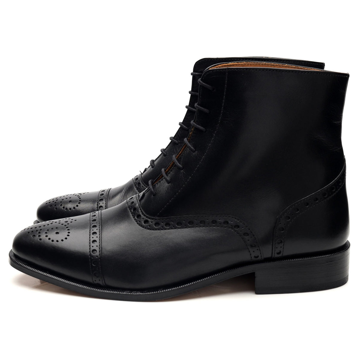 &#39;Balmoral&#39; Black Leather Boots UK 6.5