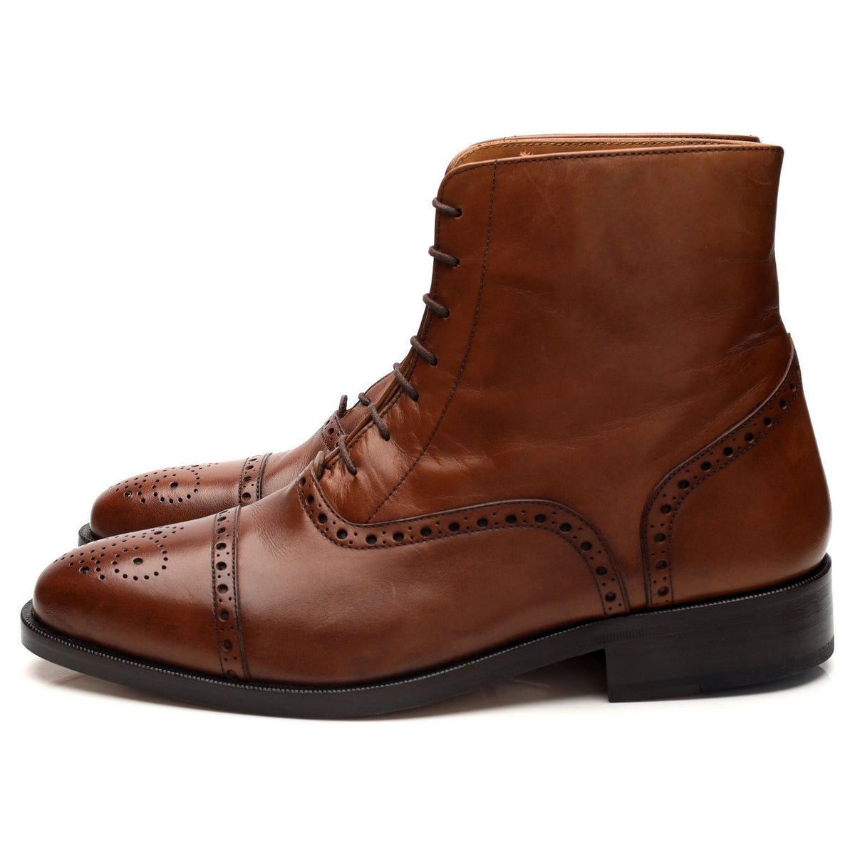 &#39;Balmoral&#39; Brown Leather Boots UK 6.5