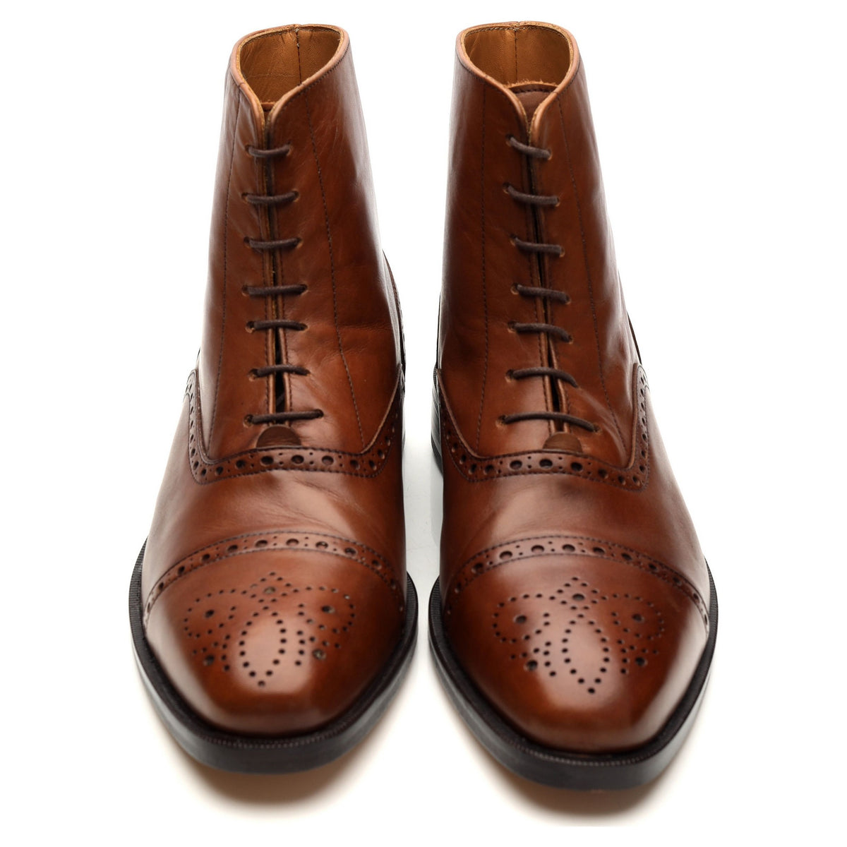 &#39;Balmoral&#39; Brown Leather Boots UK 6.5